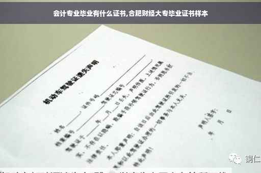 会计专业毕业有什么证书,合肥财经大专毕业证书样本