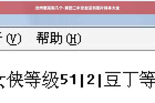 沧州普高有几个-黄骅二中毕业证书图片样本大全