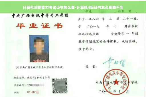 计算机应用能力考试证书怎么查-计算机4级证书怎么那查不到