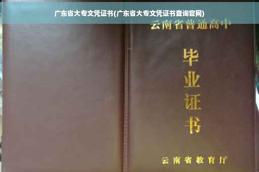 广东省大专文凭证书(广东省大专文凭证书查询官网)