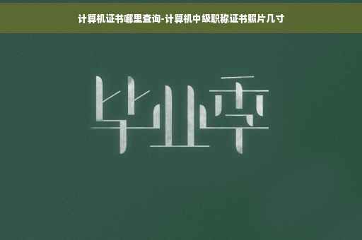 计算机证书哪里查询-计算机中级职称证书照片几寸