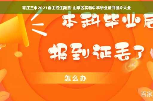 枣庄三中2021自主招生简章-山亭区实验中学毕业证书图片大全