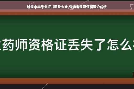 城塔中学毕业证书图片大全,查询考塔司证得理论成绩