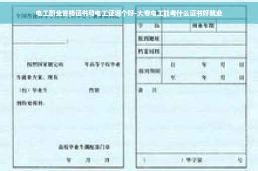 电工职业资格证书和电工证哪个好-大专电工能考什么证书好就业