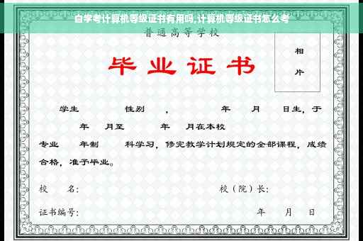 自学考计算机等级证书有用吗,计算机等级证书怎么考 自学考计算机等级证书有用吗,计算机等级证书怎么考