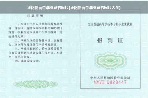 正阳新高中毕业证书图片(正阳新高中毕业证书图片大全)