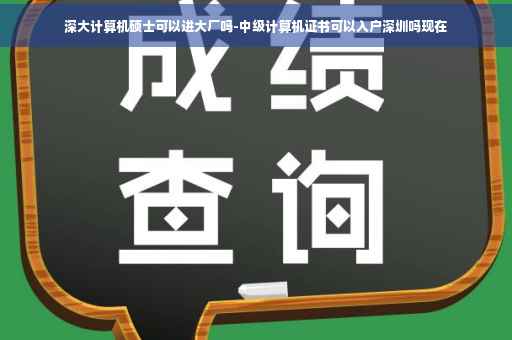 深大计算机硕士可以进大厂吗-中级计算机证书可以入户深圳吗现在