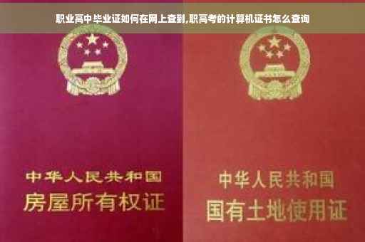 职业高中毕业证如何在网上查到,职高考的计算机证书怎么查询