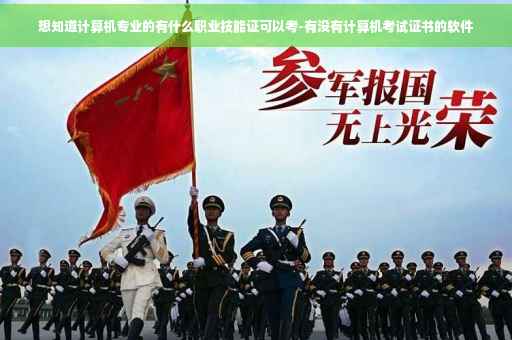想知道计算机专业的有什么职业技能证可以考-有没有计算机考试证书的软件