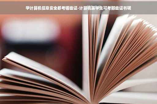 学计算机信息安全都考哪些证-计算机系学生可考那些证书呢