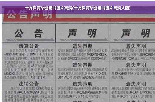 十方教育毕业证书图片高清(十方教育毕业证书图片高清大图)