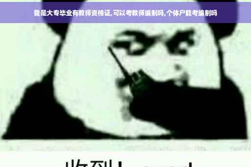 我是大专毕业有教师资格证,可以考教师编制吗,个体户能考编制吗