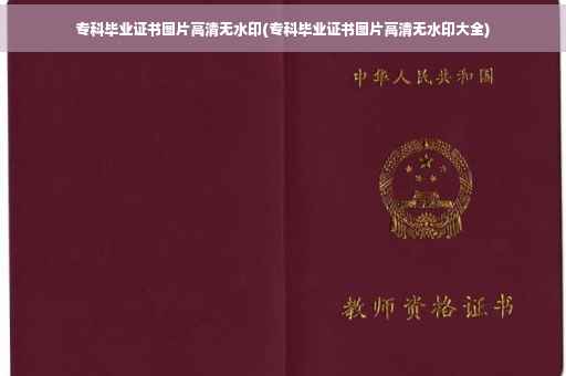 专科毕业证书图片高清无水印(专科毕业证书图片高清无水印大全)