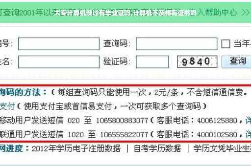 大专计算机没过有毕业证吗,计算机不及格有证书吗