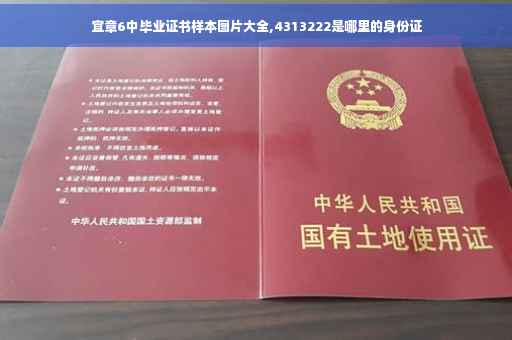 宜章6中毕业证书样本图片大全,4313222是哪里的身份证