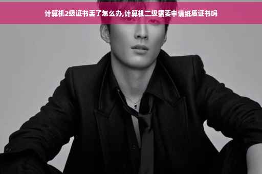 计算机2级证书丢了怎么办,计算机二级需要申请纸质证书吗