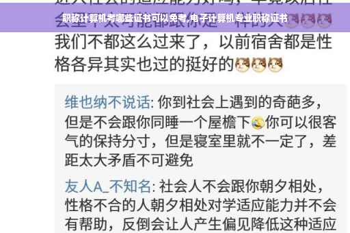 职称计算机考哪些证书可以免考,电子计算机专业职称证书