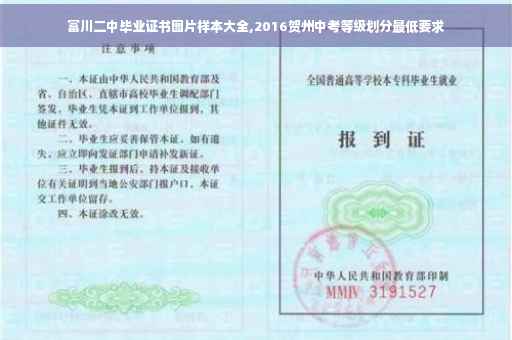 富川二中毕业证书图片样本大全,2016贺州中考等级划分最低要求