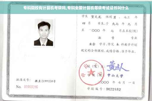 专科院校有计算机考级吗,专科全国计算机等级考试证书叫什么