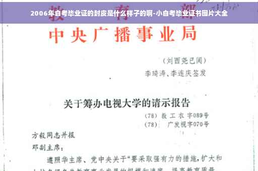 2006年自考毕业证的封皮是什么样子的啊-小自考毕业证书图片大全