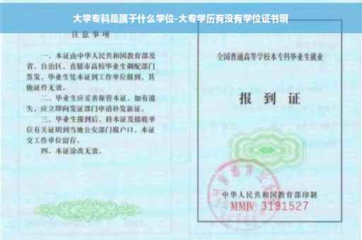 大学专科是属于什么学位-大专学历有没有学位证书啊