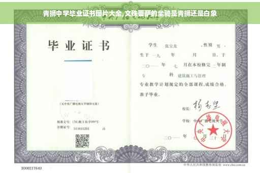 青狮中学毕业证书图片大全,文殊菩萨的坐骑是青狮还是白象