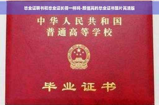 毕业证明书和毕业证长得一样吗-颜值高的毕业证书图片高清版