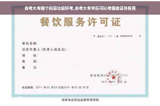 自考大专哪个科目比较好考,自考大专学历可以考哪些证书有用