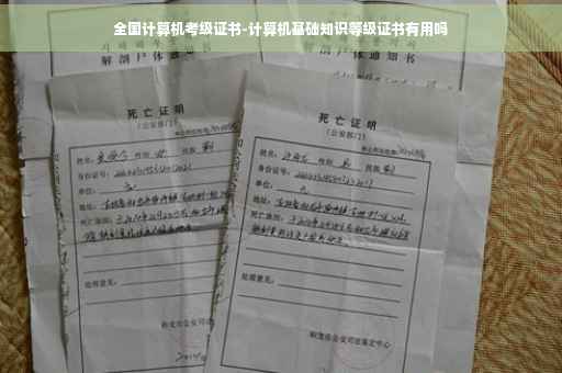 全国计算机考级证书-计算机基础知识等级证书有用吗