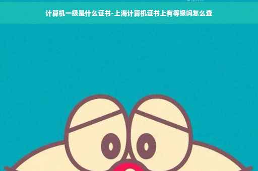 计算机一级是什么证书-上海计算机证书上有等级吗怎么查