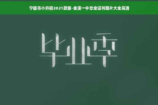 宁德市小升初2021政策-金溪一中毕业证书图片大全高清