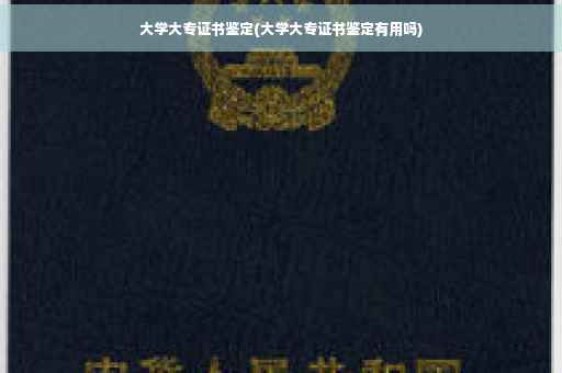 大学大专证书鉴定(大学大专证书鉴定有用吗)