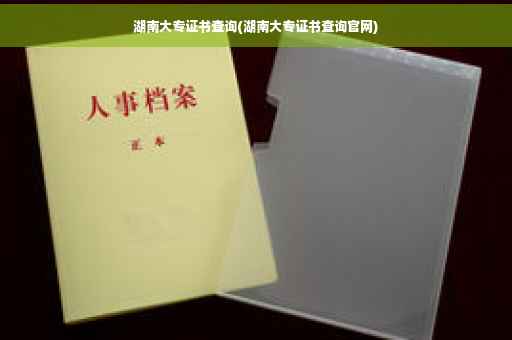 湖南大专证书查询(湖南大专证书查询官网)