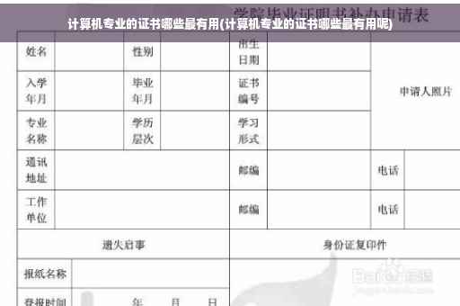 计算机专业的证书哪些最有用(计算机专业的证书哪些最有用呢)