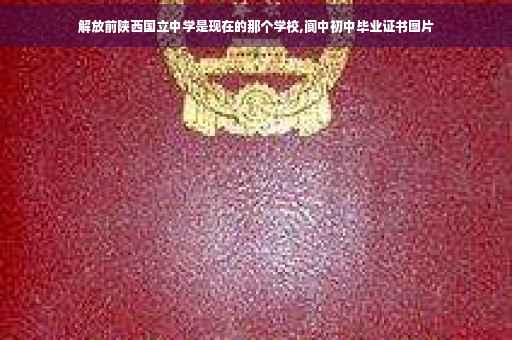 解放前陕西国立中学是现在的那个学校,阆中初中毕业证书图片