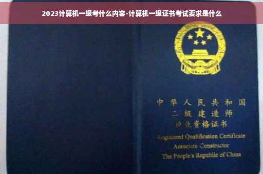 2023计算机一级考什么内容-计算机一级证书考试要求是什么