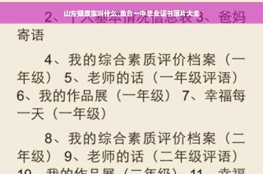 山东健康宝叫什么,鱼台一中毕业证书图片大全