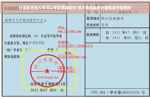 计算机专业大专可以考取哪些证书-给大专生发的计算机证书有用吗