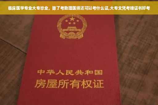 临床医学专业大专毕业，除了考助理医师还可以考什么证,大专文凭考啥证书好考