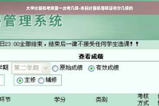 大学计算机考级第一次考几级-本科计算机等级证书分几级的