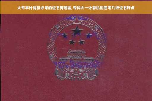 大专学计算机必考的证书有哪些,专科大一计算机到底考几级证书好点