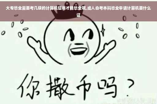 大专毕业需要考几级的计算机证书才能毕业呢,成人自考本科毕业申请计算机要什么证