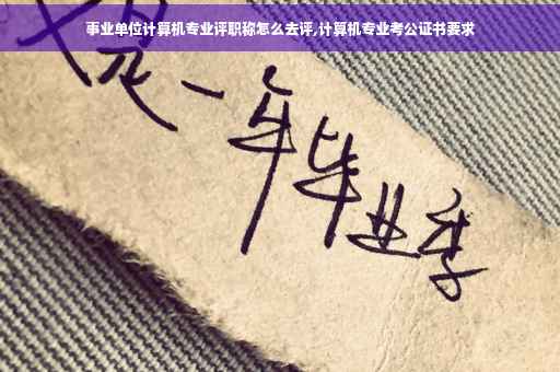 事业单位计算机专业评职称怎么去评,计算机专业考公证书要求