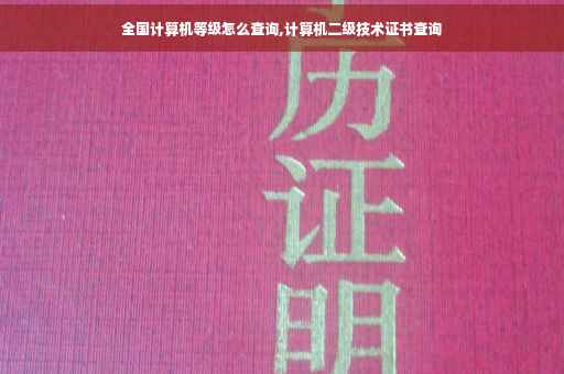 全国计算机等级怎么查询,计算机二级技术证书查询