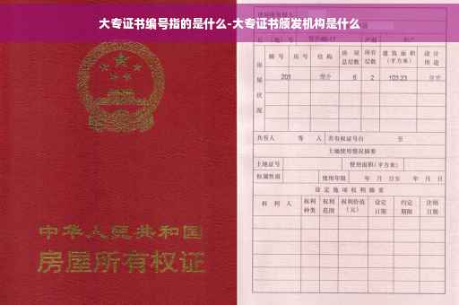 大专证书编号指的是什么-大专证书颁发机构是什么