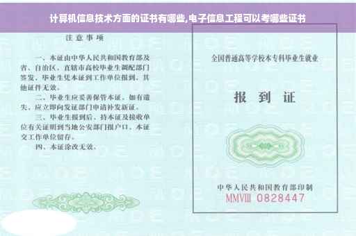 计算机信息技术方面的证书有哪些,电子信息工程可以考哪些证书