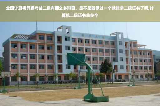 全国计算机等级考试二级有那么多科目，是不是随便过一个就能拿二级证书了呢,计算机二级证书拿多个