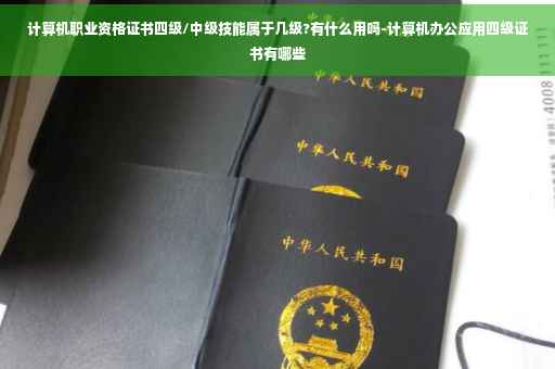 计算机职业资格证书四级/中级技能属于几级?有什么用吗-计算机办公应用四级证书有哪些