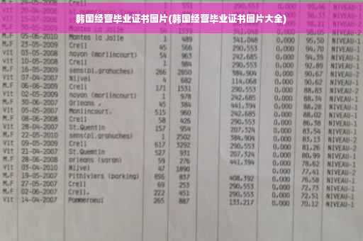 韩国经营毕业证书图片(韩国经营毕业证书图片大全)