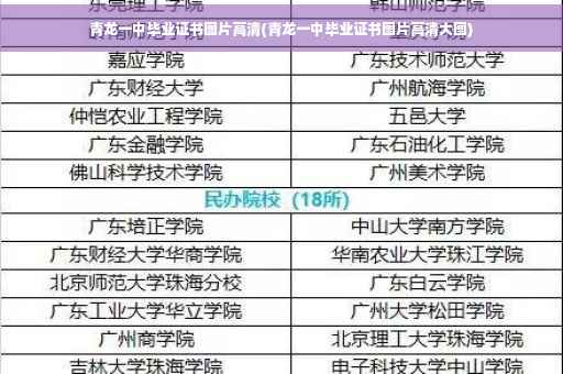 青龙一中毕业证书图片高清(青龙一中毕业证书图片高清大图)